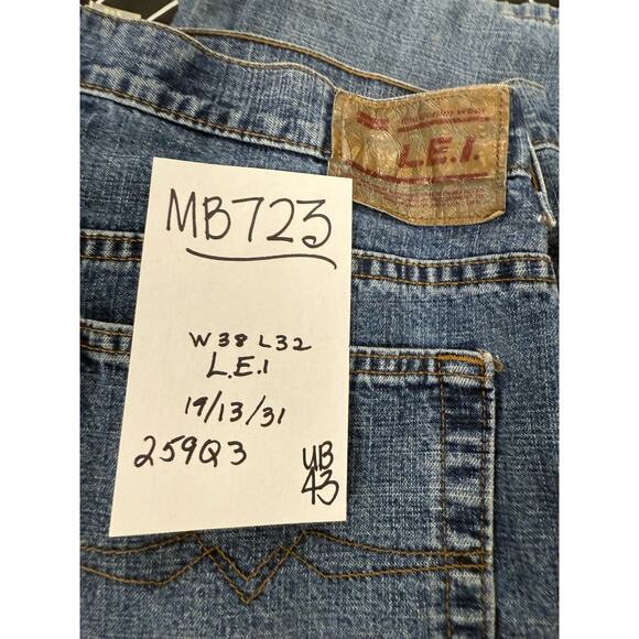 Vintage 90s/Y2K LEI Jeans Men's 38/31* Baggy (See Note) - Picture 3 of 6